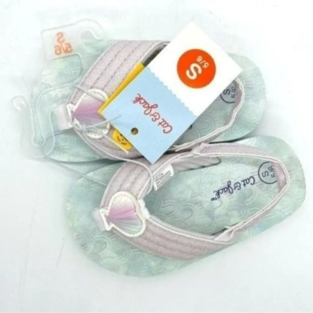 Cat & Jack Toddler Girls Mermaid Flip Flop Sandals New